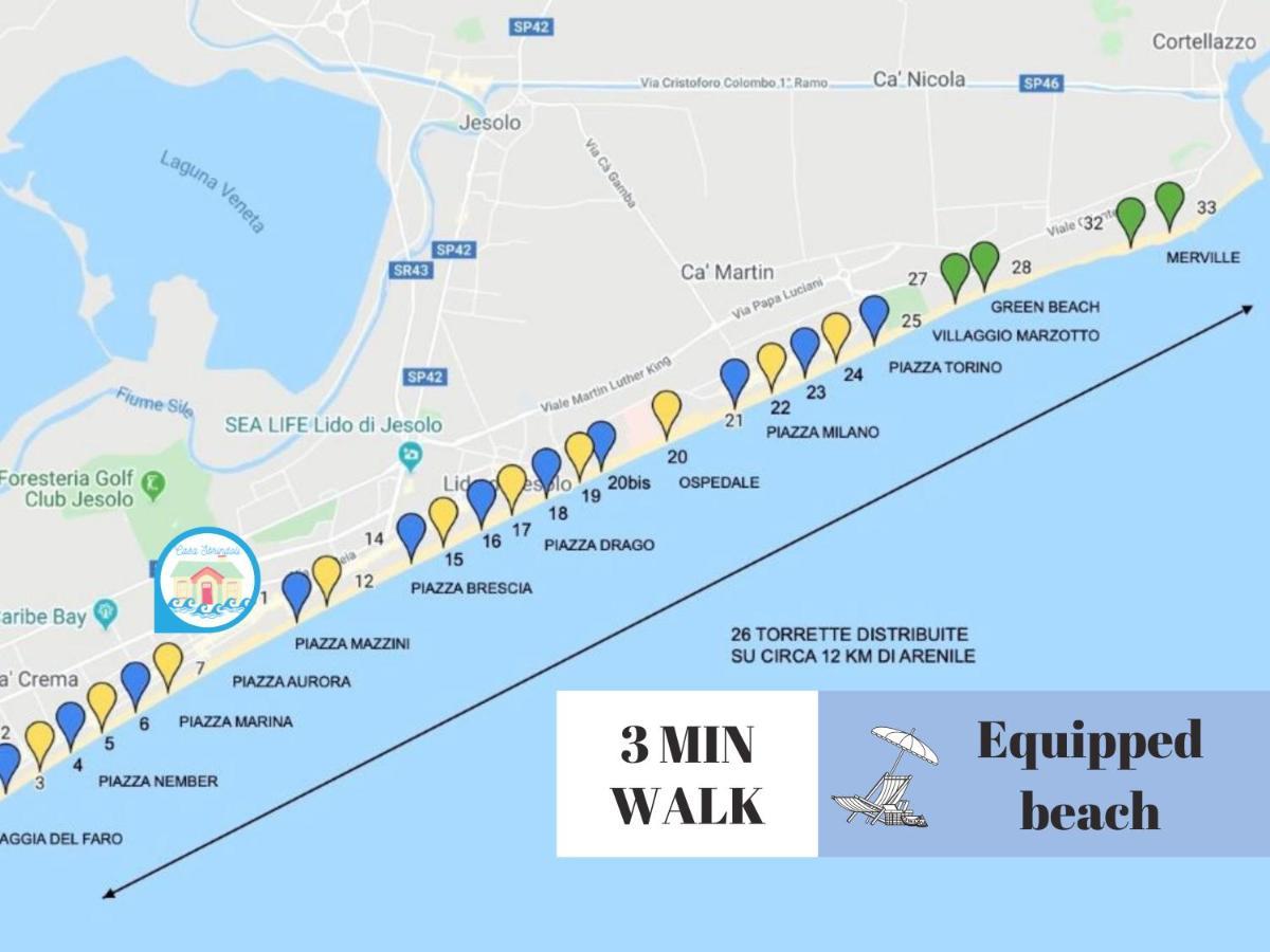 Casa Sbrindoli Lejlighed Lido di Jesolo Eksteriør billede